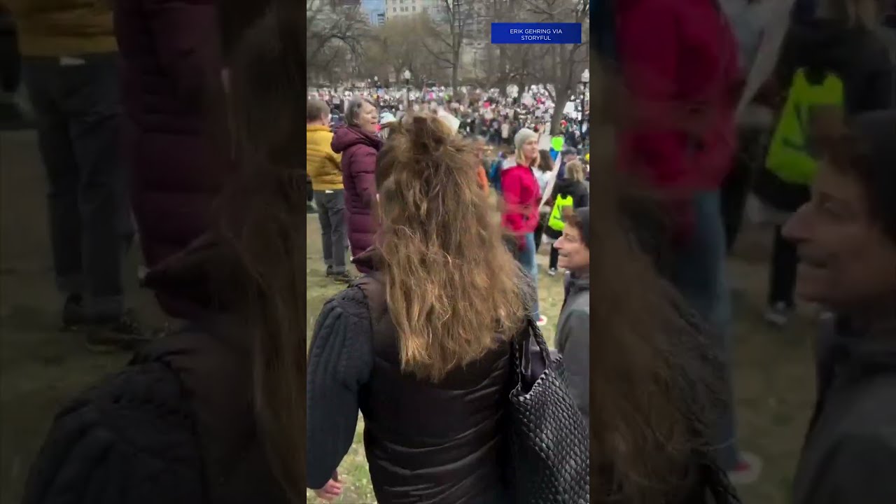 MUST SEE Boston Residents Flood To The Common In Nationwide Hands Off Protest