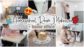 ✏MOBILE HOME MAKEOVER // homeschool room + home office transformation