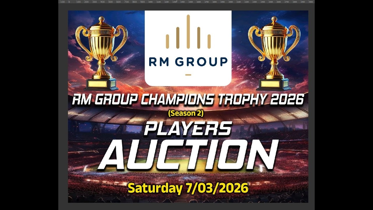 || MEGA PLAYERS  AUCTION || RM GROUP CHAMPIONS TROPHY 2026 #auction #rmgroup
