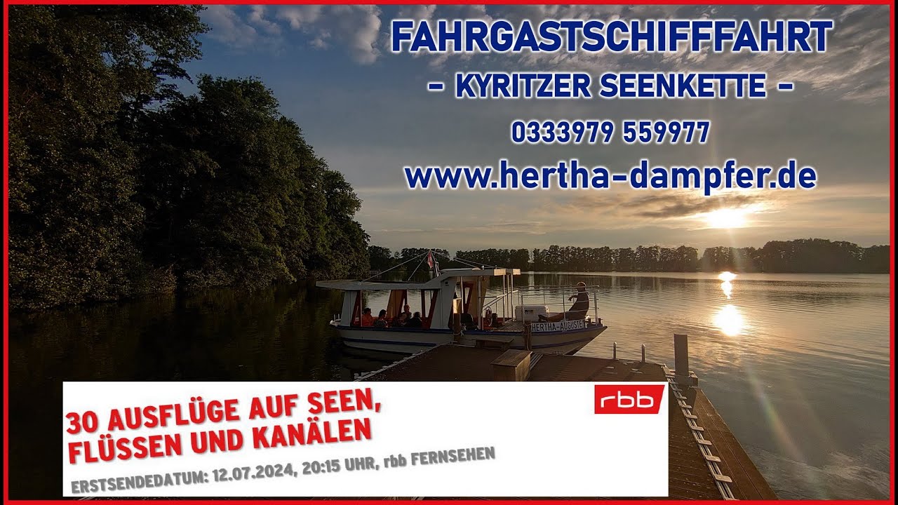 Ausflüge auf Seen, Flüssen und Kanälen - die rbb-Doku vom 12.7. 2024