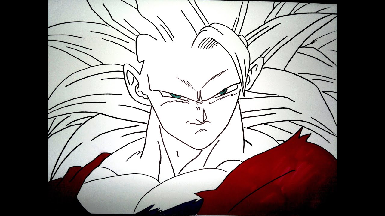 How To Draw Goku Ssj3 3悟空が超サイヤ人描き方 Youtube