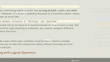 The Elegant Way to Use Comparison Operators with NoneType in Python 3