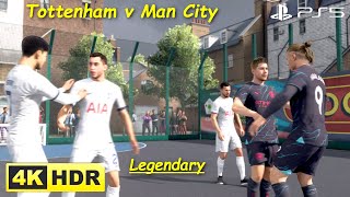 Tottenham v Manchester City 4v4, Legendary Difficulty, Volta FC 24 Gameplay (PS5 UHD 4K 60FPS HDR)