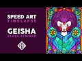 Geisha Vector Illustration Speed Art