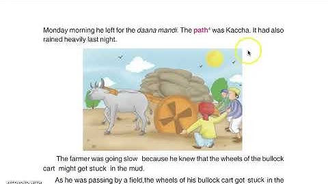 Class 4 PSEB Rainbow-4 (English book)- Lesson 2: The Farmer and the Bullock Cart (Part -1)