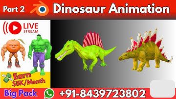 [Dinosaur Animation Part 2] How to make Fountain Animal Crossing Video in Blender
