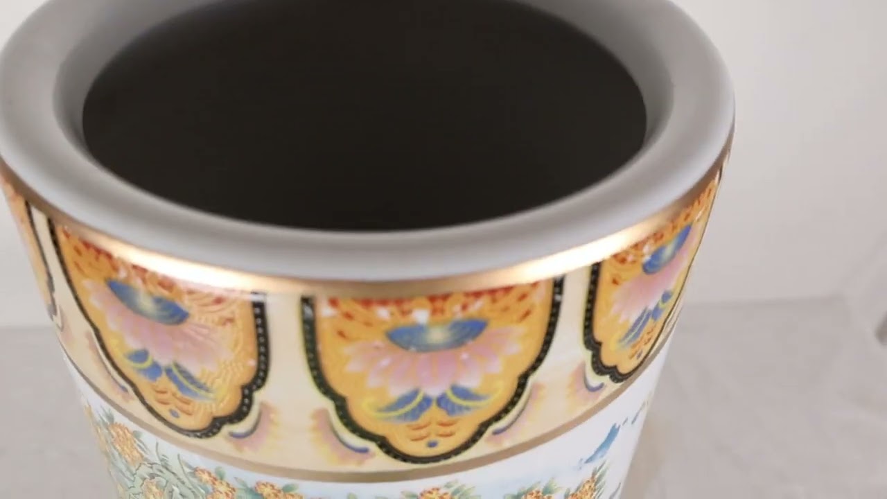 Satsuma Style Painted Porcelain Umbrella Stand