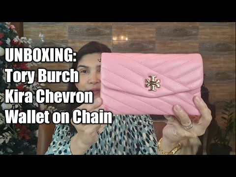 Mybag.com Tory Burch Women's Kira Chevron Chain Wallet - Pink City