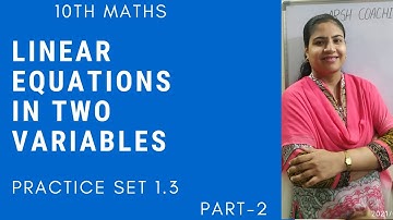 #linearequationsintwovariables Linear Equations in Two Variables Maharashtra Board 10th Maths