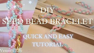 DIY Twisted seed bead bracelet 🧵| Quick and easy Tutorial
