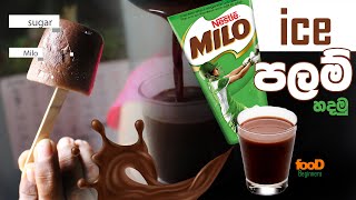 how to make milo Ice Cream |මයිලෝ අයිස් පලම්   |Easy Ice Cream -food Beginners