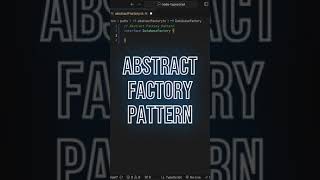 #shorts the Abstract Factory Pattern in Typescript