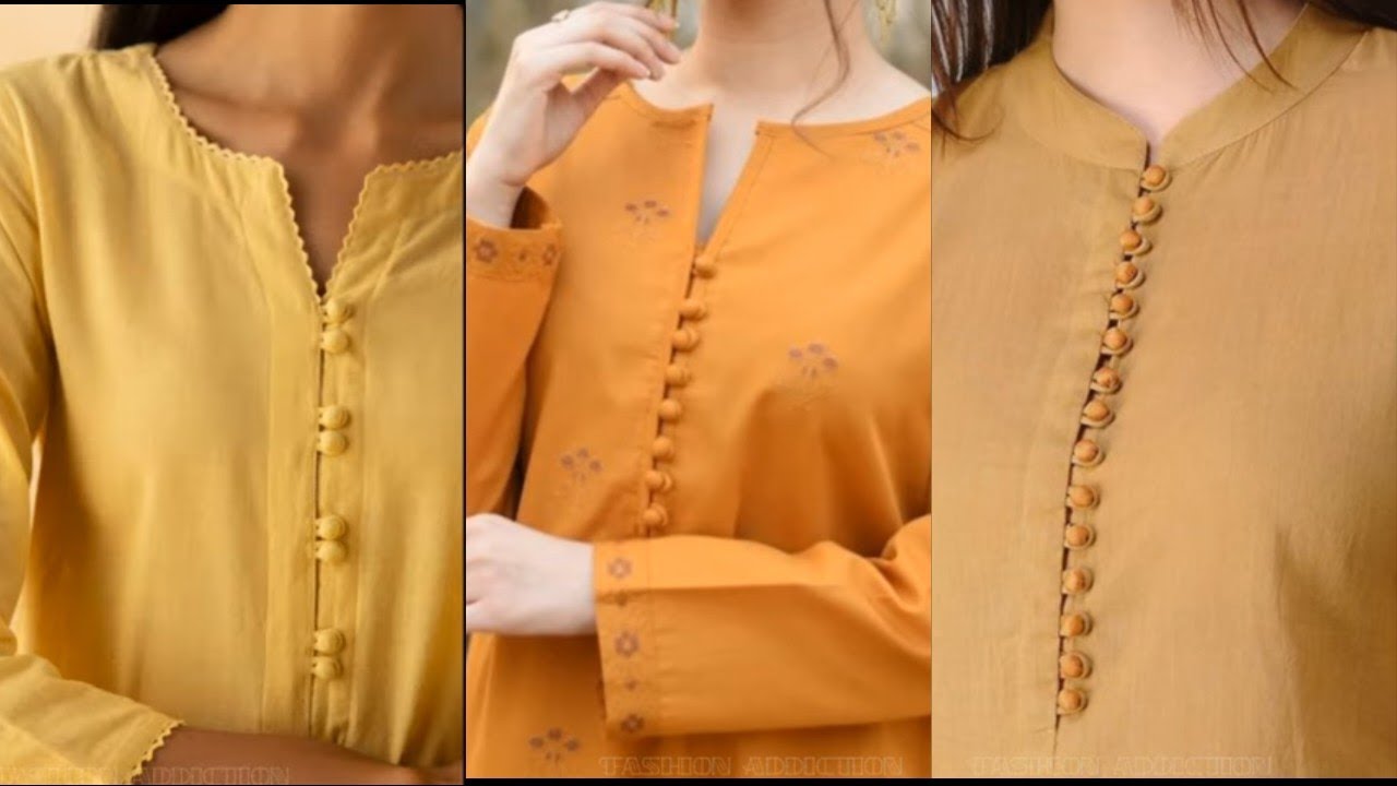 Very Amazing Potli Buttons Neck Designs and Styles for Kurti/Kameez 2019 -  YouTube | Neck designs, Kurti neck designs, Neckline designs