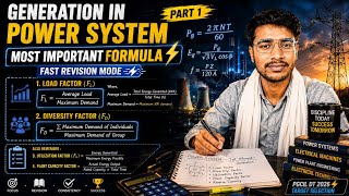 Generation in Power System ⚡Part 01 Most Important Formula Revision | PGCIL DT 2026#pgcil#pgcil
