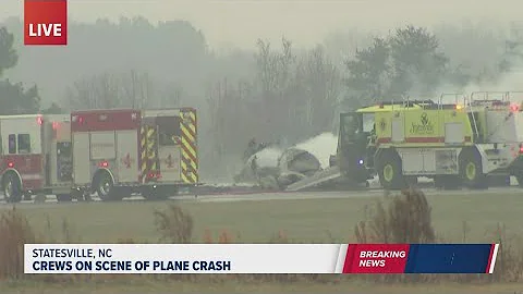 Crews on scene of a plane crash in North Carolina
