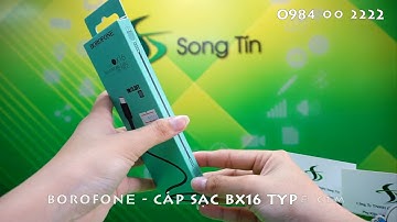Dây Cáp Sạc BOROFONE BX16, BX-16 - Cổng Type C 1m