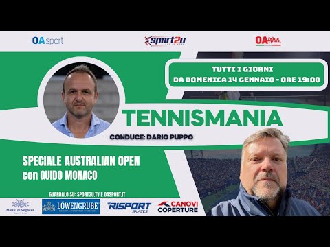 Guido Monaco a TennisMania Speciale Australian Open in LIVE 🎾 il 21 Gennaio 2024