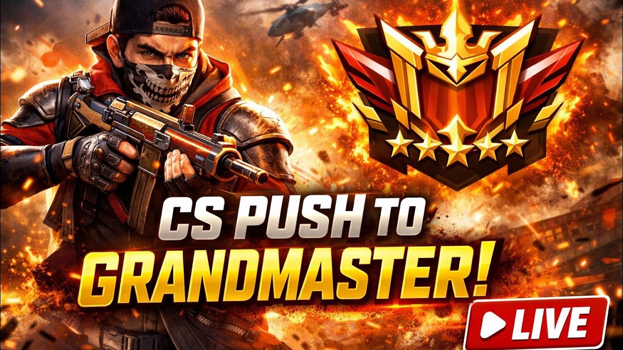 🔴 Live CS Rank Push to Grandmaster 🏆 | Free Fire - YouTube