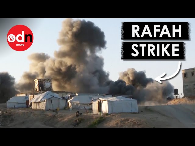 Camera Crew Captures Moment IDF Missile Strikes Close to Refugee Camp