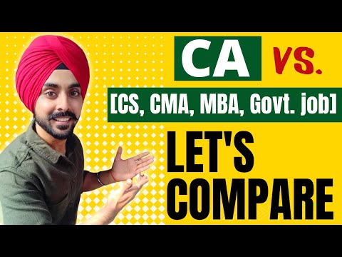 CA Vs. Other Courses (CS, CMA, MBA, Government Job) | Scope, Salary, Difficulty | Ca Amandeep Talks