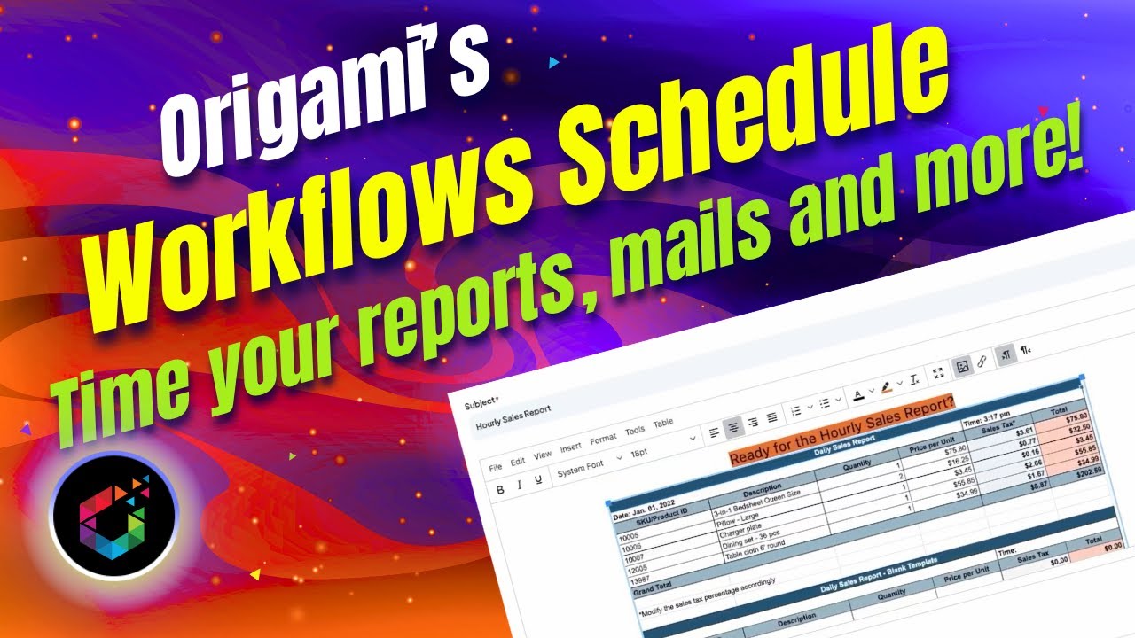 Origami: Workflows Schedule