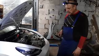 How to remove the front bumper of a Tesla Model 3. Disassembly and repair of Tesla