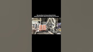 Say goodbye to heavy physical labor, palletizing robots reduce the burden on humans. #machine #robot