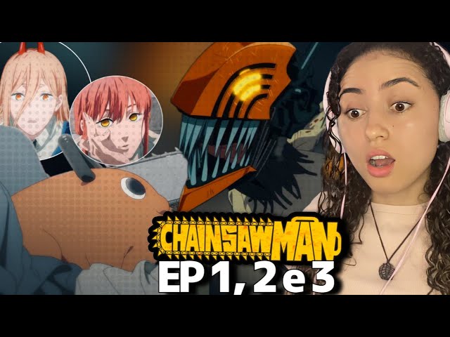 CHAINSAW MAN - EP 1, 2 e 3 #react 