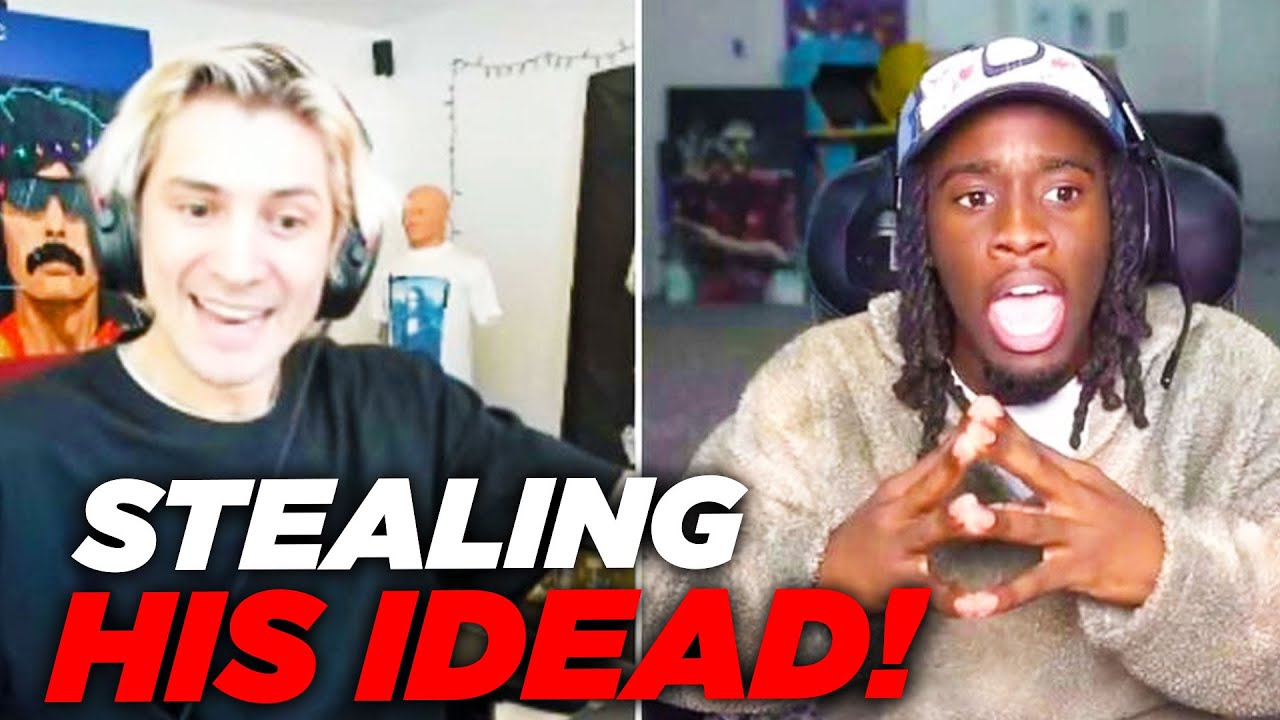 xQc Accuses Kai Cenat of Stealing His Stream Idea - YouTube