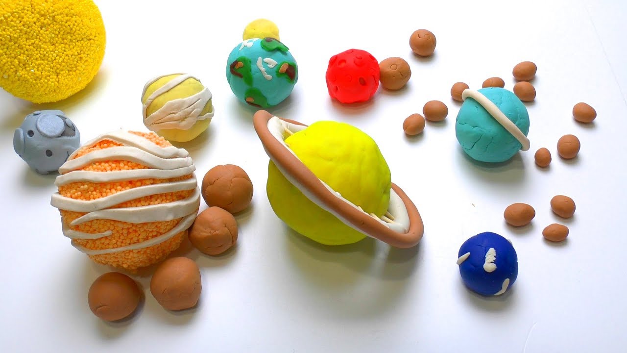 DIY How to make Play Doh Solar System Planets & its Moo ...