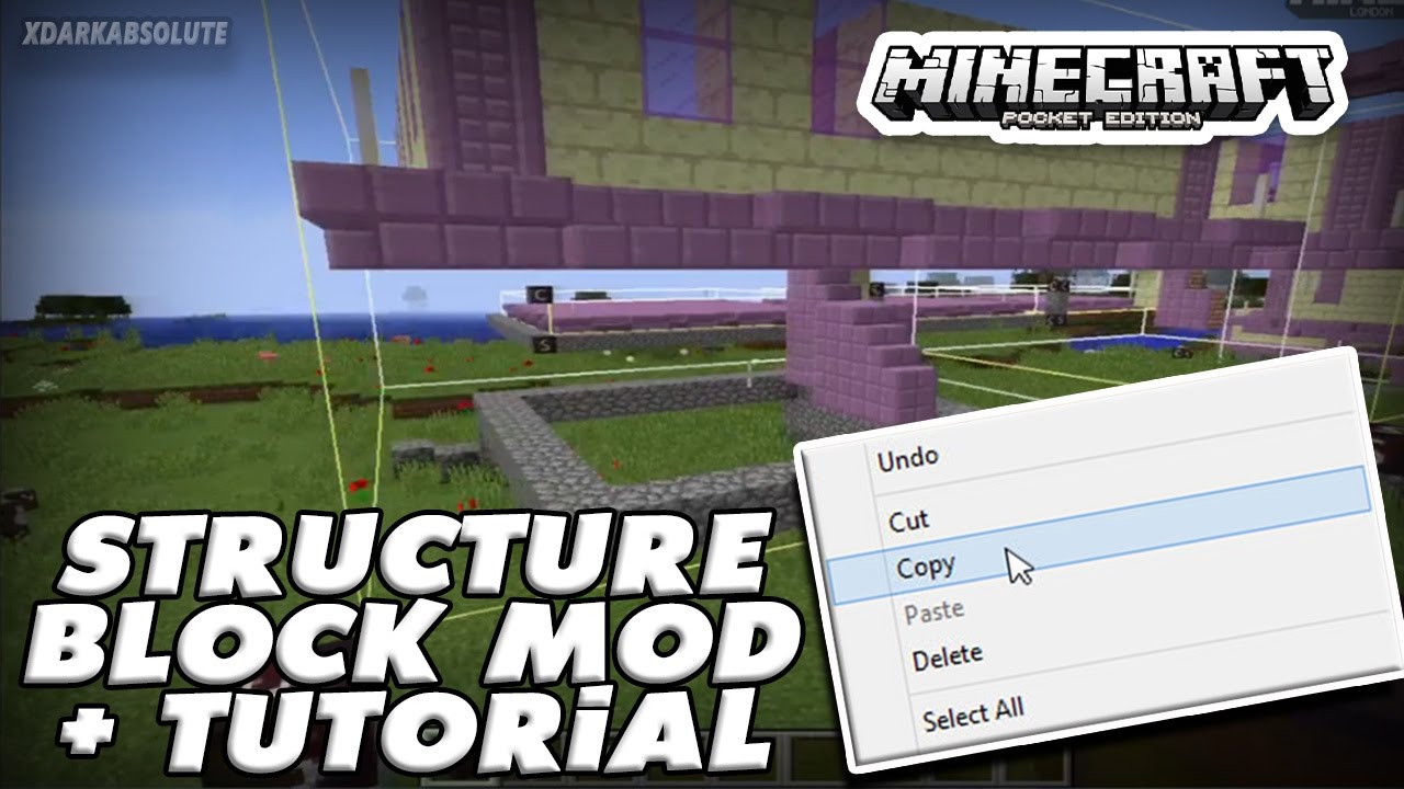 COPY PASTE STRUCTURES Minecraft PE: Mod Showcase STRUCTURE. 