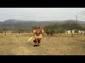 ZULU GIRL WALKING WHILE HOLDING SOFT DUSTER BRUSH