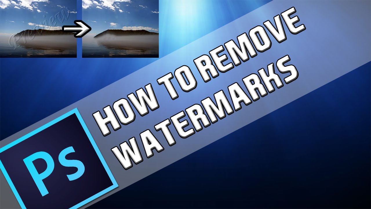 how to remove copyright watermark from photo photoshop