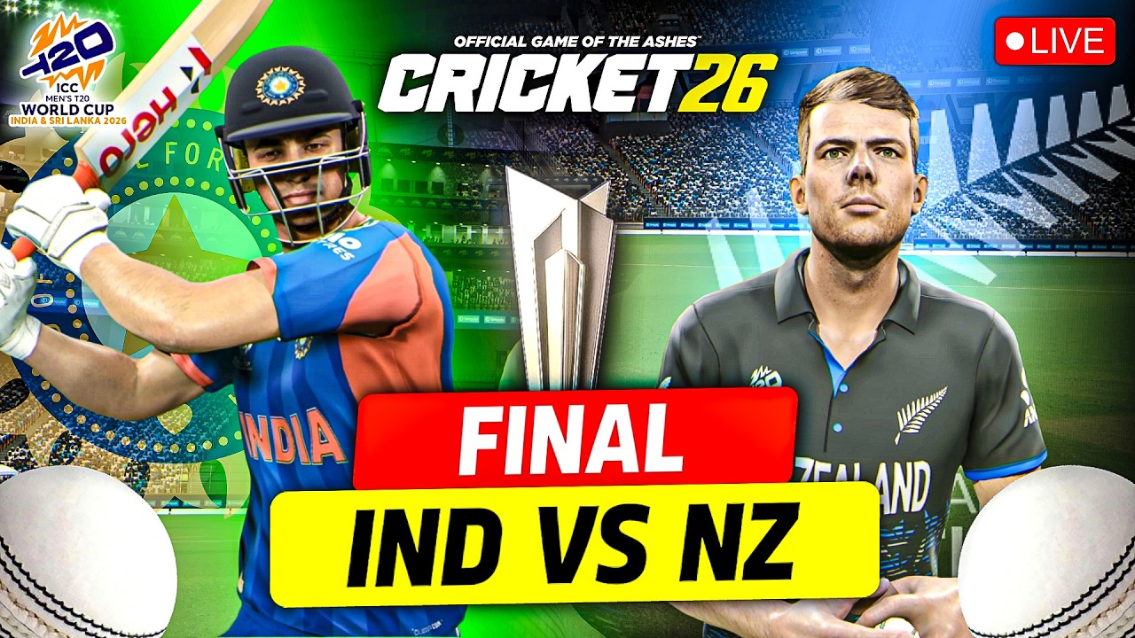 INDIA VS NEW ZEALAND | FINAL LIVE | ICC MEN'S T20 WORLD CUP 2026 | CRICKET 26 - KRITX PLAYS