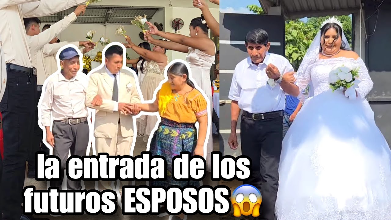 Así llego la NOVIA con su padre ala gran boda ELMER la esperaba con todas las damas😱
