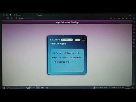 Create an Age Calculator from Scratch | HTML, CSS, JavaScript Tutorial