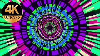 10 Hour 4k Tv screensaver multi Metallic Color circle Abstract neon tunnel Background Video loop by 10 Hour 4K screensavers by Donivisuals 1,008 views 11 days ago 10 hours