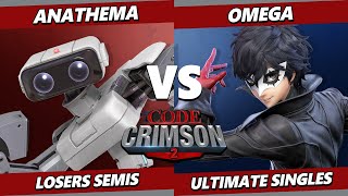 Code Crimson 2 Losers Semis - Anathema (ROB) Vs. Omega (Joker) Smash Ultimate - SSBU