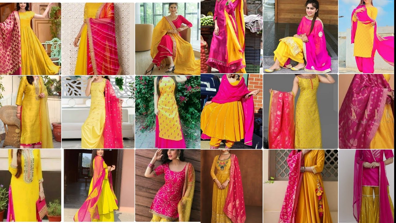 Cotton Yellow & Orange Suit Set with Organza Dupatta | Kurta sets with  dupatta online – Ria Fashions