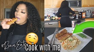 HOW TO MAKE EGG ROLLS & CHICKEN FRIED RICE (BEGINNER FRIENDLY)! COOK WITH ME #RONAEATS #WithMe
