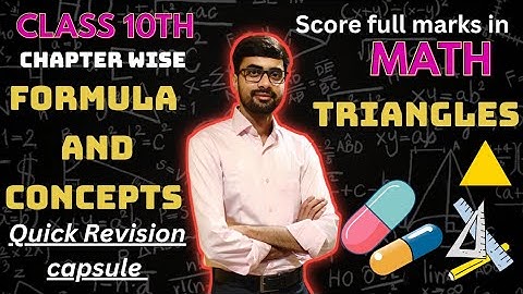 ✅Class 10 Maths | Triangles Formula & Concept Revision |Triangles Chapter Full Revision |