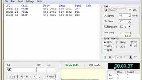 ทดลอง Morse-runner แบบ Single Calls
