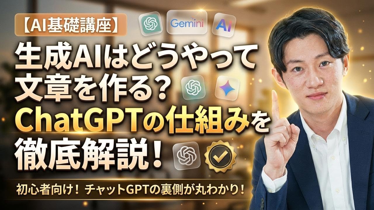 【ゼロからわかるAI基礎知識】Part.3「生成AIはどうやって文章を作っているのか」