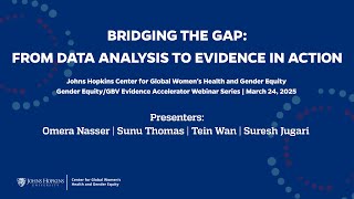 Bridging the Gap: From Data Analysis to Evidence in Action | Webinar 1