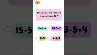 Quiz Matematika Dasar 3 #videoedukasi #videopembelajaran #matematikadasar  #tekateki #belajar