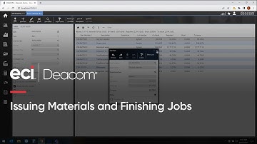 Issuing Materials and Finishing Jobs with the Deacom ERP System