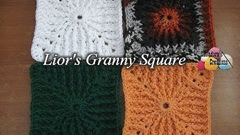 Textured Granny Square Crochet - Liors Granny Square - Left Handed Crochet Tutorial