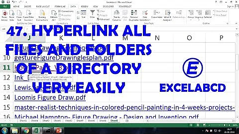 How to hyperlink all files, folders in a directory very easily | Excelabcd