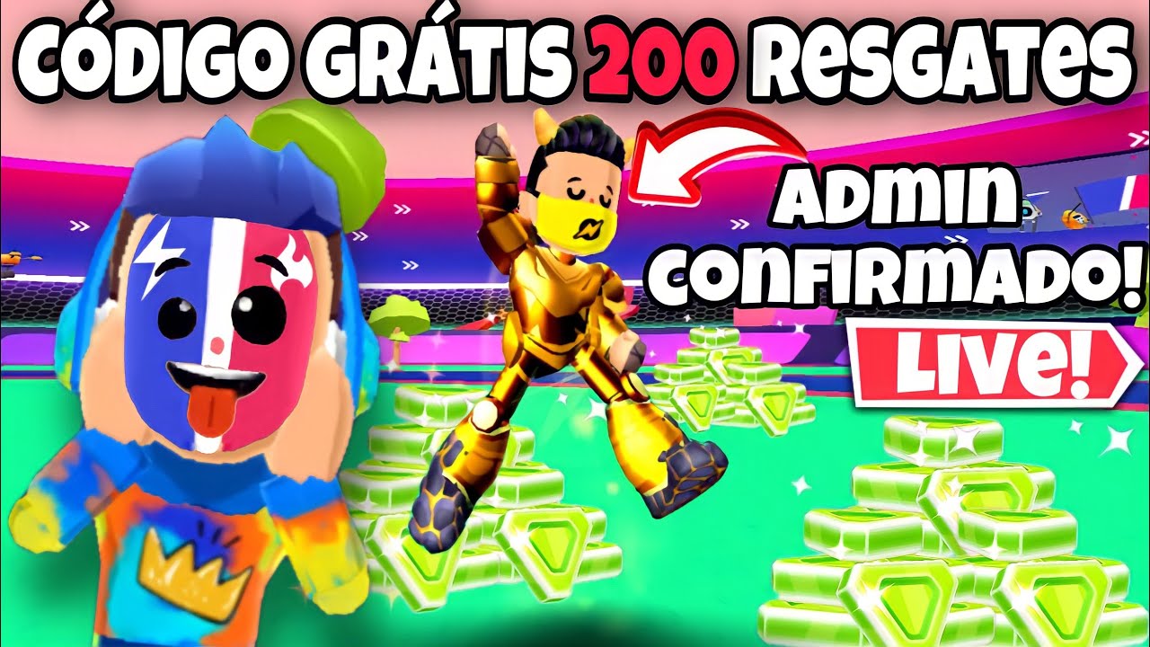 LIVE DE PK XD COM CÓDIGO GRÁTIS 200 RESGATES DE 30 GEMAS E PRESENÇA CONFIRMADA DO ADMIN!