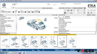 Etka 8.3 Electronic Parts Catalogue search parts by VIN: Audi VW Seat Skoda / Resimi